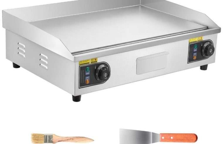 Електрически грил OMS, планча, 4400 W, 725×400 мм, контрол на температурата 50-300C, инокс
