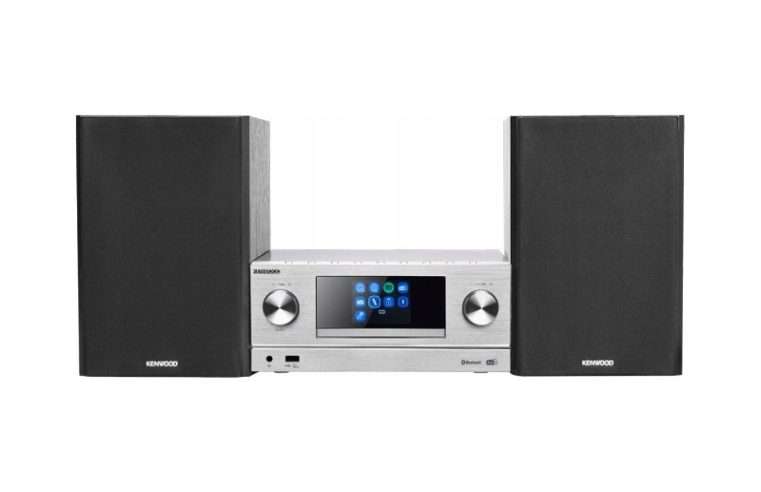 Аудио система Kenwood M-9000S Bluetooth CD DAB+ сребриста 26×11.5x26cm