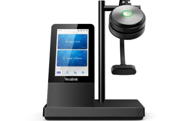Безжични слушалки Yealink Wh66 моно, DECT UC, черен цвят