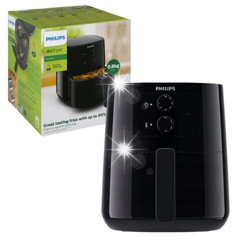 Фритюрник без мазнина Philips HD9200 1400W 4,1L черен 36x26x29cm