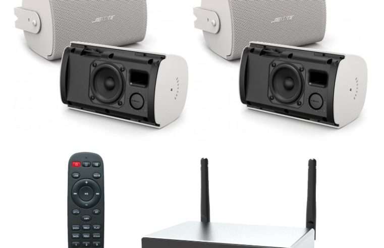 Аудио озвучителна система с 4 апликирани високоговорители Bose FS2SE бял с Arylic A30+ усилвател, wi-fi, bluetooth