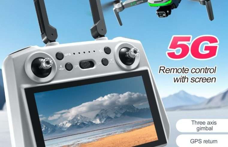 Дрон K0323-0717-emag-6319, 5G GPS, двойна 8K камера, 3-осов гимбал, 360° избягване на препятствия, безчетков мотор, 3800mAh батерия, контролно разстояние 6000 м, сгъваем, сив