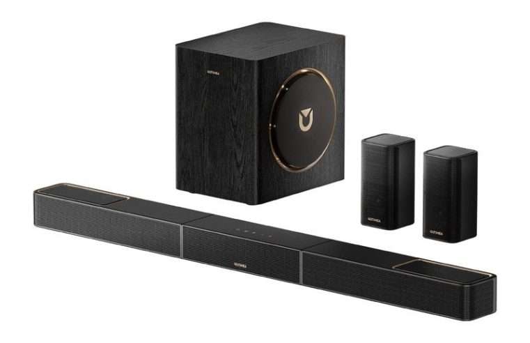 Саундбар 5.1 Ultimea Skywave X40 със субуфер и 2 сателита, Bluetooth 5.4, включено дистанционно управление, черен