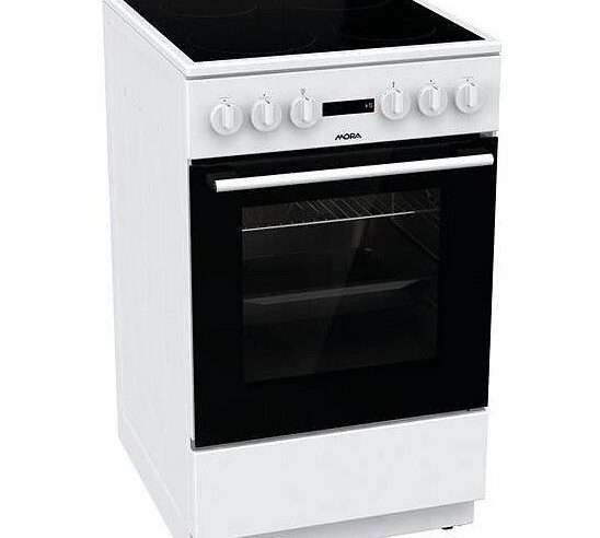 Вградена фурна Mora C 4245 AW, 70 л, 85x50x59 см, бяла, стъклокерамичен плот с 4 зони