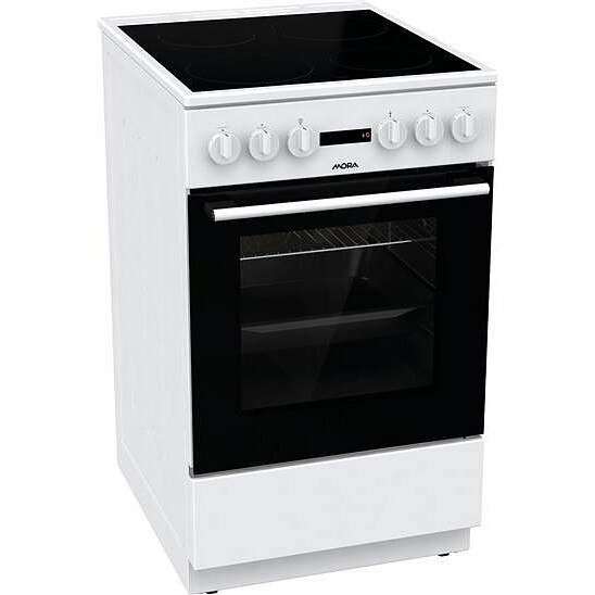 Вградена фурна Mora C 4245 AW, 70 л, 85x50x59 см, бяла, стъклокерамичен плот с 4 зони