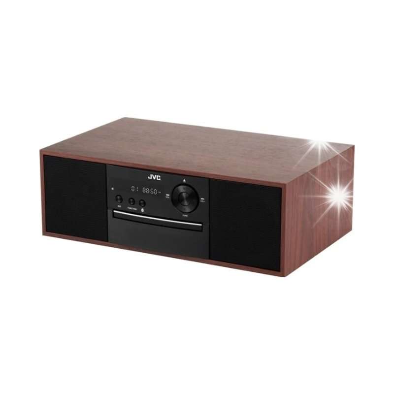 CD плейър JVC RD-E761, Bluetooth, 16W, кафяв, 125x365x250мм