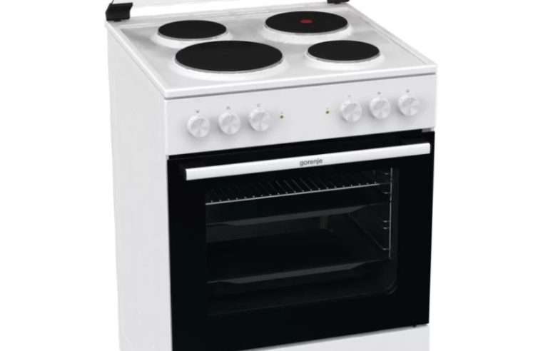 Електрическа готварска печка Gorenje GE6A40WB, Клас А, Обем 71 л, 9 функции, AquaClean, Бял