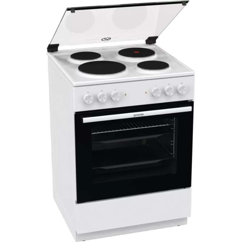 Електрическа готварска печка Gorenje GE6A40WB, Клас А, Обем 71 л, 9 функции, AquaClean, Бял