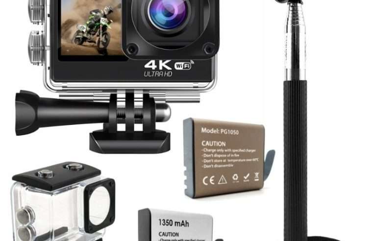 Екшън камера GOMEDIA V-35, 4K, 60 fps, Wi-Fi, 2 батерии, водоустойчива