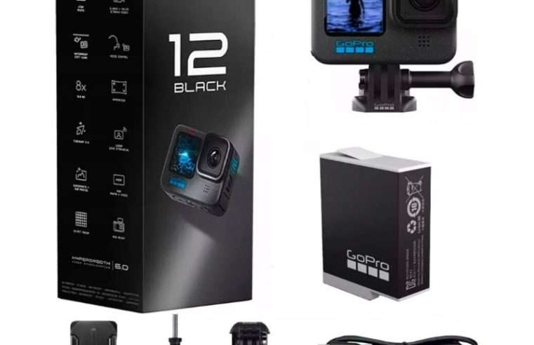 Спортна камера GoPro HERO12 Black, 27MP, 5.3K, стабилизация, 71x55x33.6mm