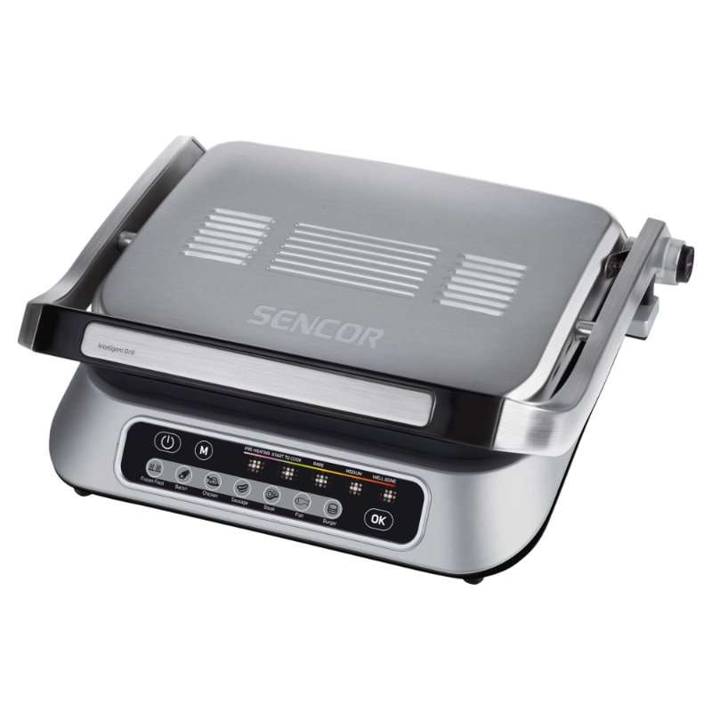 Контактен грил Sencor SBG 6031SS, 2100W, незалепващи тави, сребрист