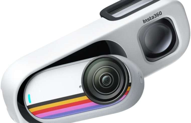 Спортна видеокамера Insta360 GO3S, 4K, 128GB, Retro Bundle Special Edition, Canvas White
