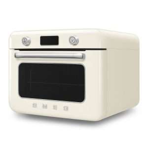 Мини фурна с комбинирана пара Smeg COF01CREU, 1800 W, 10 функции, LCD дисплей, 40-230C, Крем