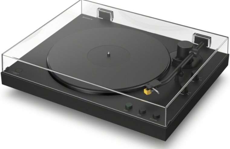 Безжичен грамофон Sony PS-LX5BT, Bluetooth, Автоматично възпроизвеждане, Hi-Res аудио, Безжичен, Ремъчно задвижване, Фоно предусилвател, 3 режима на усилване, 2 скорости, Черен