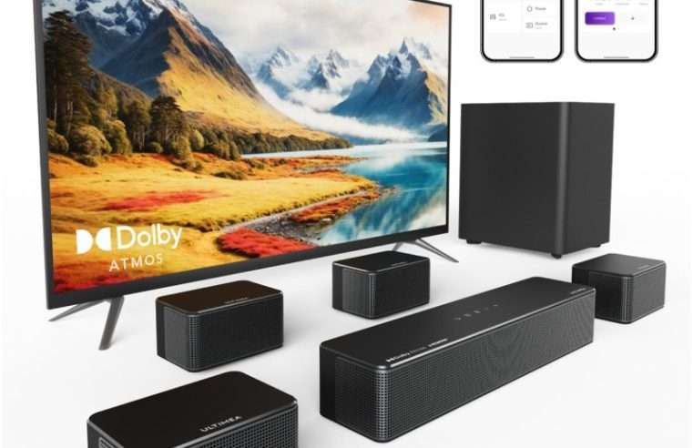 Саундбар ULTIMEA Poseidon D80 Boom, 7.1, Dolby Atmos, безжичен субуфер, 500W, 400x70x90mm