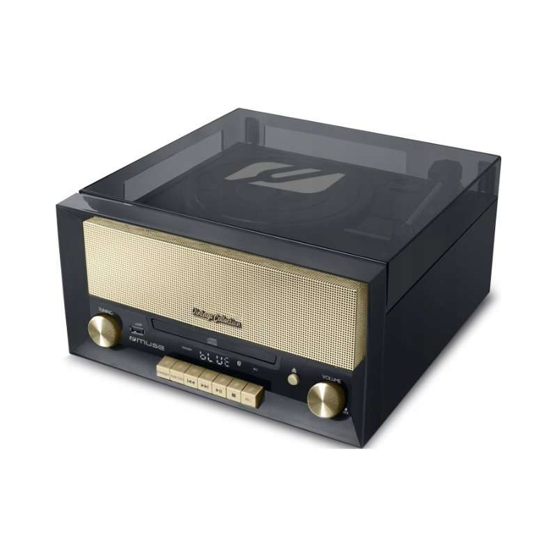 Грамофон Muse MT-110 B ретро черен 17.1×34.3×32.4cm Bluetooth USB