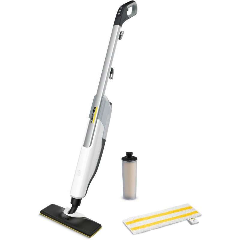Парочистачка Karcher 8BZ6EFK2BX, 1600 W, старт за 30 сек., 2 степени на пара, резервоар 0,4 л, бял/сребрист