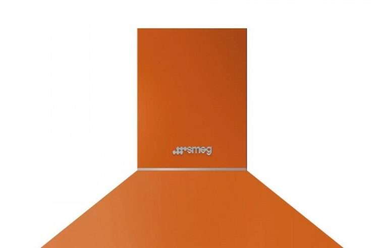 Абсорбатор SMEG Portofino KPF9OR, 275W, А+, 781 м3/ч, 3 скорости, 3 филтъра, Антивъзвръщателен клапан, Инокс, LED, Оранжев