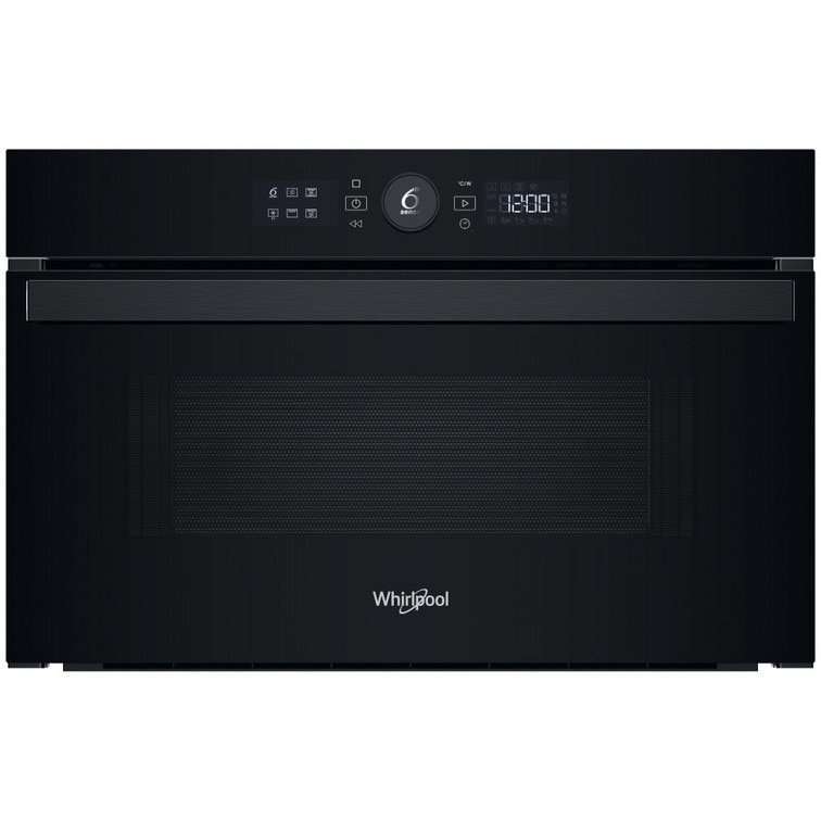 Микровълнова фурна за вграждане Whirlpool WMD44MB, Технология 6th SENSE, Готвене на пара, Функция размразяване, грил, Черен