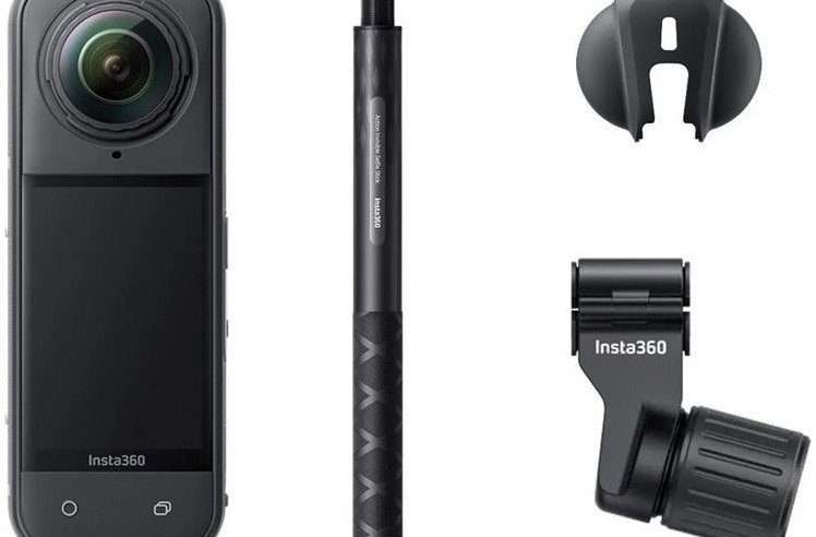 Спортна видеокамера Insta360 X5, 8K, Ski Bundle