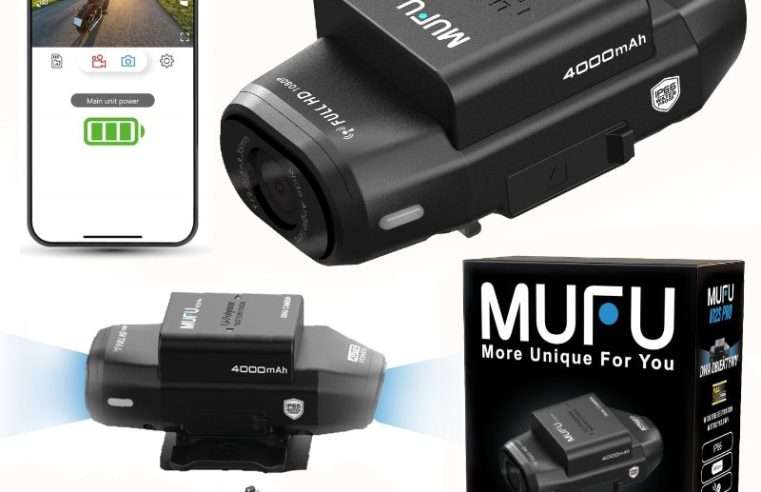 Видеокамера за мотоциклет MUFU V12S Pro, две камери 1080p, WiFi, водоустойчивост IP66, 4000 mAh, пълен комплект