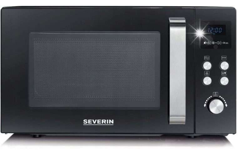 Микровълнова фурна Severin MW 7752 3в1, грил, конвекция, черна, 25л, 43.5×48.3×28.1см