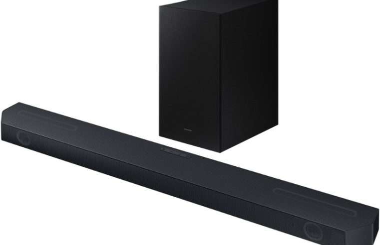 Soundbar Samsung HW-Q600C, 3.1.2, 360W, Bluetooth, Subwoofer Wireless, Dolby Atmos, Titan Black