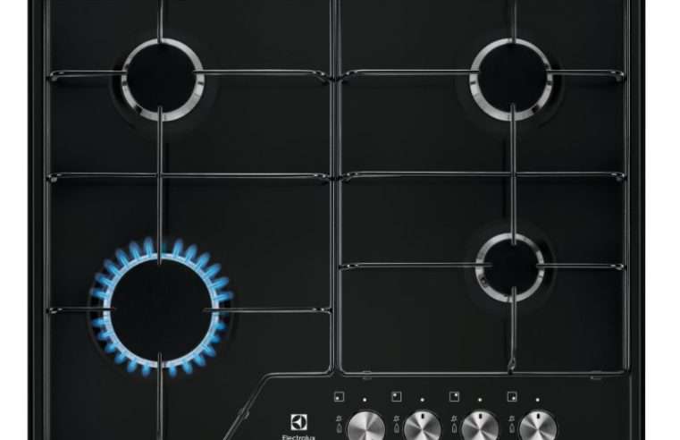 Плот за вграждане Electrolux EGS6424K, Газов, 4 нагревателни зони, Черен