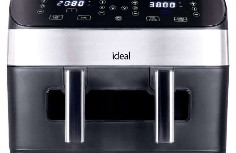 Фритюрник ELDOM Ideal IK1550, 9л, 2 независими зони, черно-сребрист