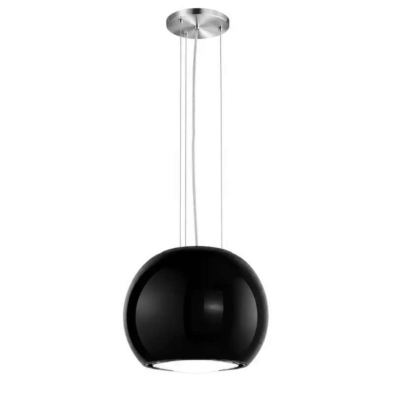 Премиум островен абсорбатор от стъкло Murano GALVAMET, Globe, 450 m3/h, клас A, Ø55 см, Plasma технология, режим на рециркулация, LED осветление, периметрална аспирация, 3 степени на скорост, функция Booster, тъчскрийн панел, автоматично изключване, черен