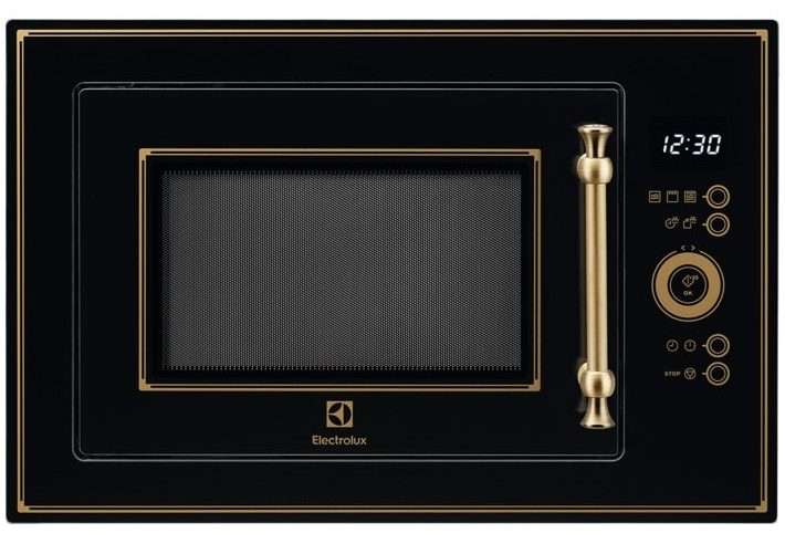 Микровълнова фурна за вграждане Electrolux EMT25203OK, 25 л, Мощност 900 W, Грил, Дигитален дисплей, Таймер, Rustic black