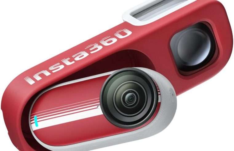 Спортна видеокамера Insta360 GO3S, 4K, 128GB, Retro Bundle Special Edition, Clasic Red