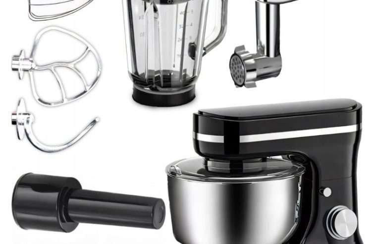 Кухненски робот Retoo CookMaster OR1104, 5 в 1, 3200W, черно-сребрист, купа 6L, блендер 1.5L
