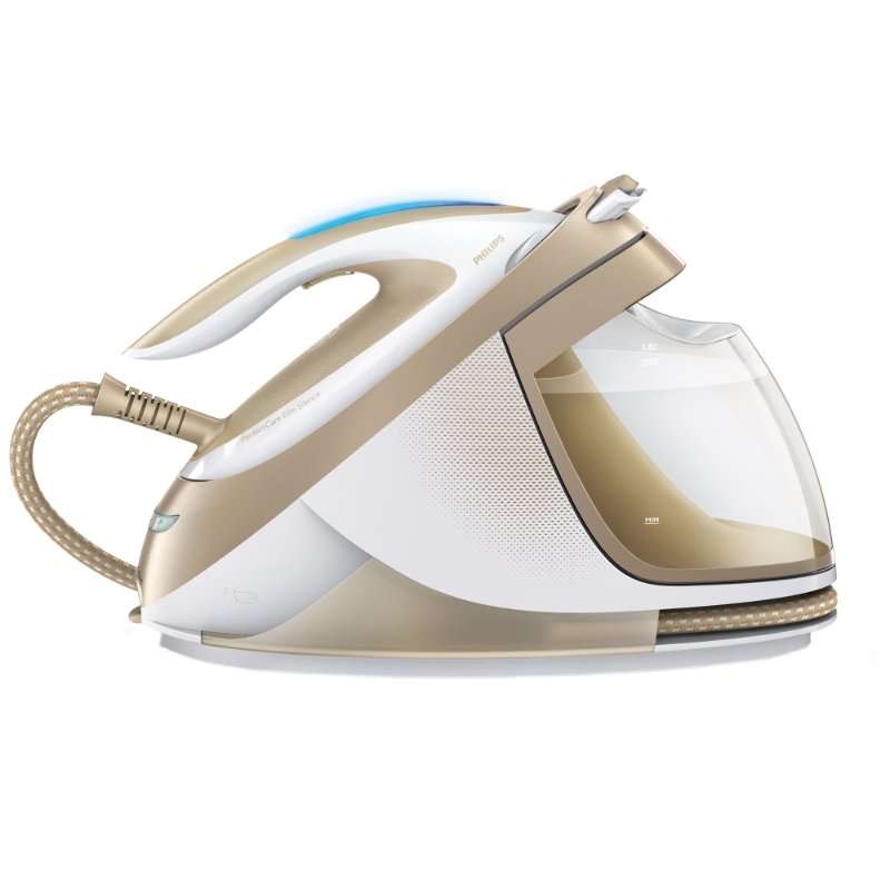 Парогенератор Philips PerfectCare Elite Silence GC9642/60, 2400 W, 7.2 bar, 1.8 л, непрекъсната пара до 145 г/мин, парен удар до 490 гр., плоча T-ionic Glide