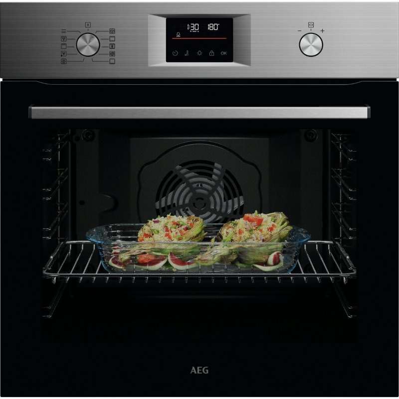 Пиролитична фурна AEG OU5PB40SM, 72 L, Клас A++, Тъч контрол, Стомана, Стенен монтаж