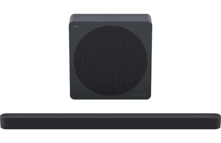 Саундбар Slim TCL A65K, 3.1.2, 410W, Bluetooth 5.3, Звук Bang & Olufsen, Dolby Atmos & DTS-Virtual:X, HDMI eARC, Безжичен субуфер, Черен