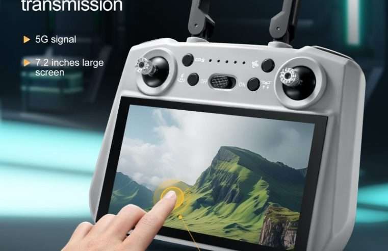 Дрон K0323-0717-emag-6320, 5G GPS, двойни 8K камери, 3-осов гимбал, 360° избягване на препятствия, батерия 7.4V 3800mAh, автономност 30-33 мин, обхват на управление 6000 м, сив