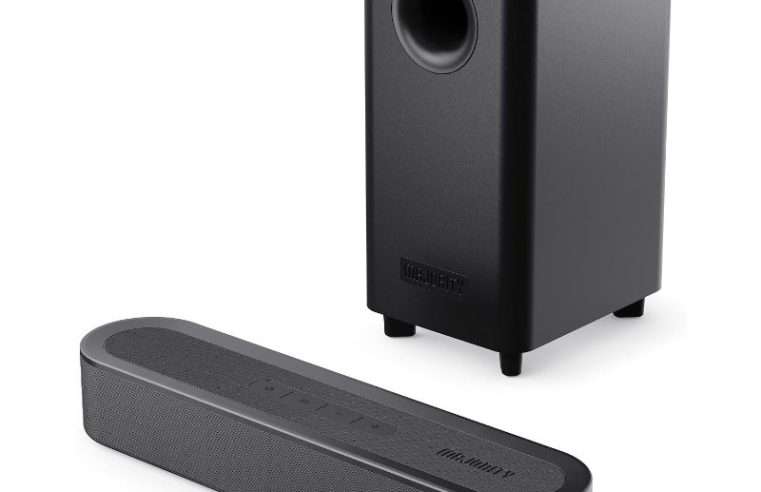 Саундбар MAJORITY Bowfell Axis 140W, система 2.1 със субуфер, Bluetooth, 40см