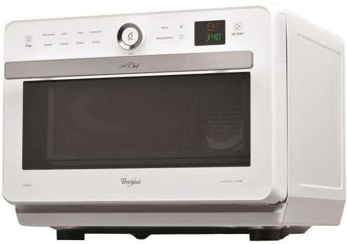 Микровълнова фурна Whirlpool JT469WH, 33L, неръждаема стомана, 6th SENS, бяла, 36см