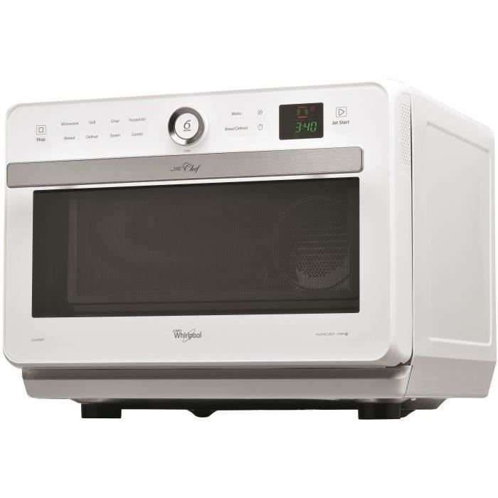 Микровълнова фурна Whirlpool JT469WH, 33L, неръждаема стомана, 6th SENS, бяла, 36см