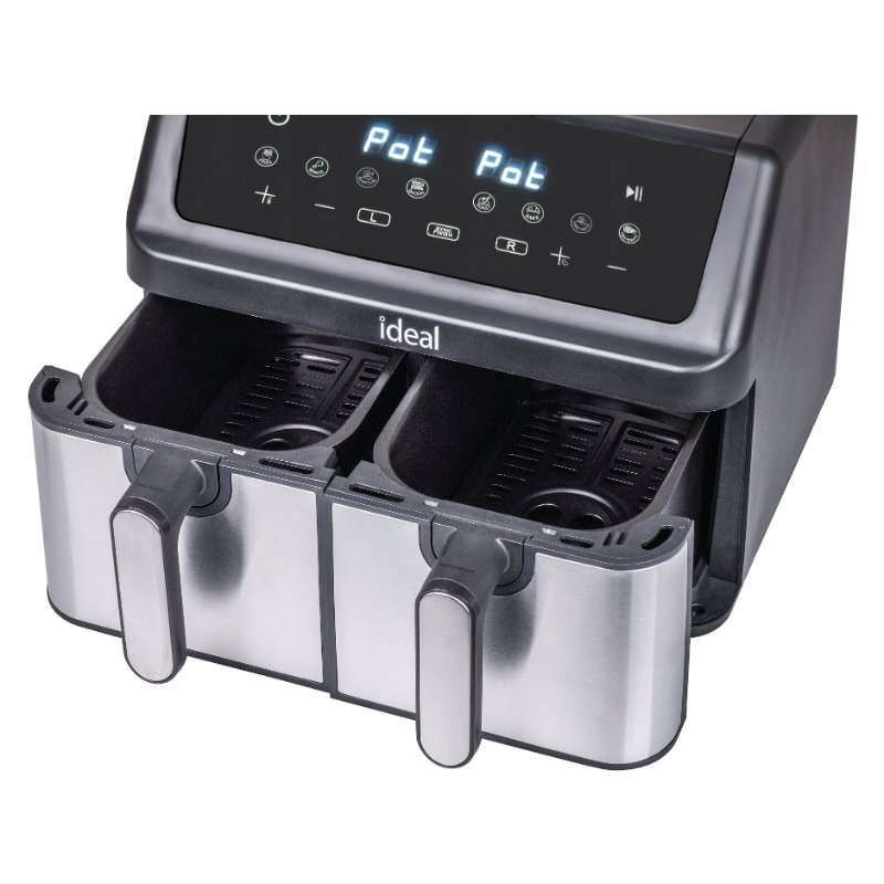 Фритюрник без мазнина Ideal IK1500, двоен, 9L, черен, 39.4×38.8×31.1cm
