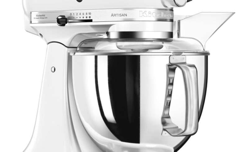 Миксер с купа KitchenAid Artisan 5KSM175PSEWH, 300W, 4.8 л, Бял