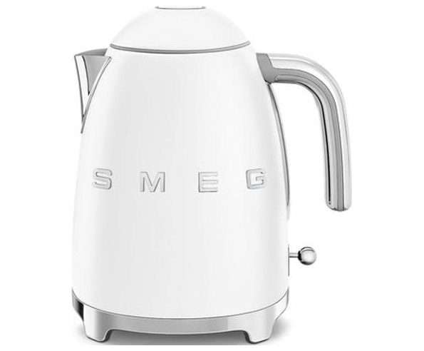 Електрическа кана Smeg KLF03WHMEU, 1,7л, бяла, с филтър против котлен камък, 2400W