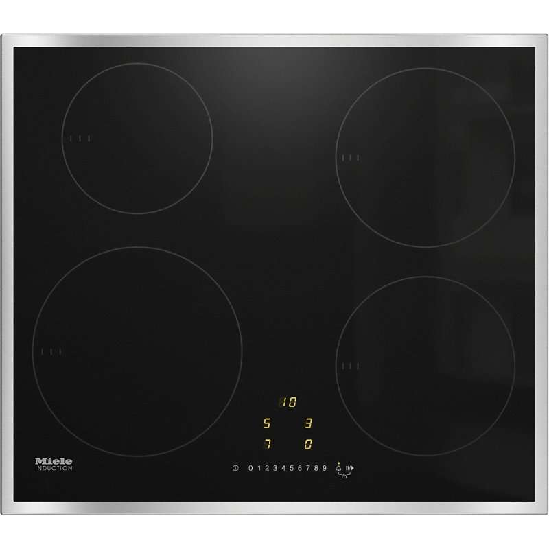 Плот за вграждане Miele KM 7201 FR, Индукционен, 4 нагревателни зони, TwinBooster, Иноксова рамка, 60 см, Черен