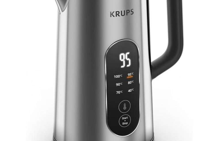 Електрическа кана Krups BW871D, 1500 W, 1,7 л, черна, неръждаема стомана