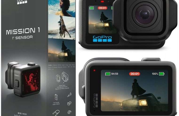 Спортна камера GoPro Mission 1, 1″ сензор, 8K 240FPS, черна, 2.59″
