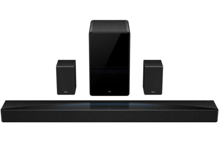 Саундбар TCL Q85H Pro, 7.1.4, 860W, Bluetooth 5.1, Dolby Atmos & DTS-Virtual:X, e-ARC (4K@120Hz), Безжичен субуфер, Черен