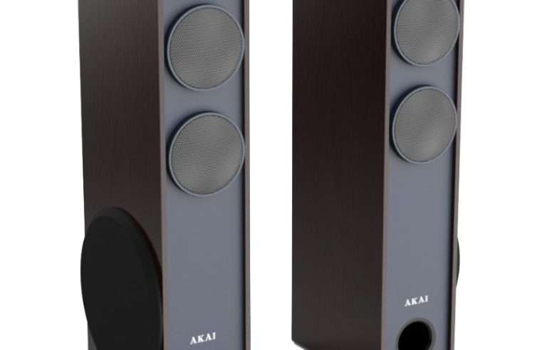 Комплект 2 тонколони AKAI SS061A-2086, 200 W RMS, Bluetooth 5.0, Karaoke, LED дисплей, Радио FM, USB, Кафяв