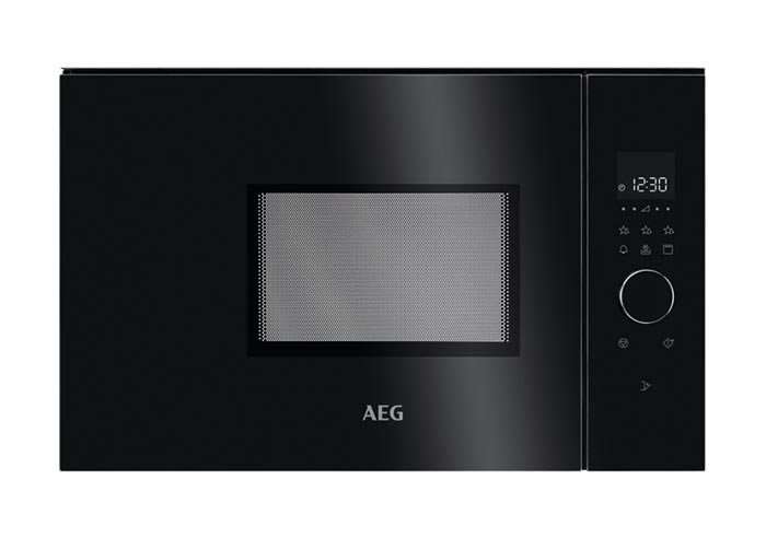 Микровълнова фурна за вграждане, AEG, Сензорно управление, 5 нива, 1250 W, LED дисплей, Черен