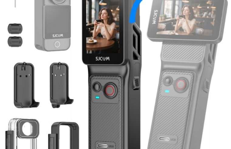 Спортна камера SJCAM C400, 4K, Wi-Fi, въртящ се екран, пълен комплект
